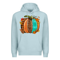 Blue Mist Fall leopard pumpkin Premium Hoodie - NancyCooperArtShop
