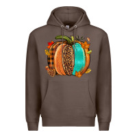 Coffee Fall leopard pumpkin Premium Hoodie - NancyCooperArtShop