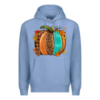 Colony Blue Fall leopard pumpkin Premium Hoodie - NancyCooperArtShop