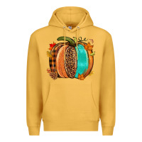 Mustard Fall leopard pumpkin Premium Hoodie - NancyCooperArtShop