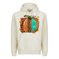 Oatmeal Heather Fall leopard pumpkin Premium Hoodie - NancyCooperArtShop