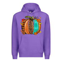 Purple Fall leopard pumpkin Premium Hoodie - NancyCooperArtShop