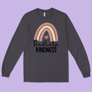 Kindness Long Sleeve Tee Designed By Unal Design