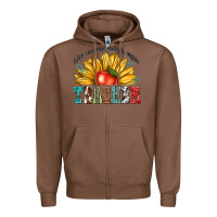 Chestnut teacher with sunflower Zipper Hoodie - texasbilliewilder