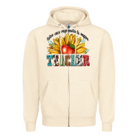 Sandshell teacher with sunflower Zipper Hoodie - texasbilliewilder