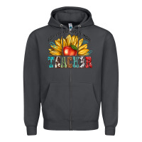 Smoke teacher with sunflower Zipper Hoodie - texasbilliewilder