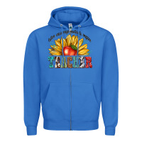 True Royal teacher with sunflower Zipper Hoodie - texasbilliewilder