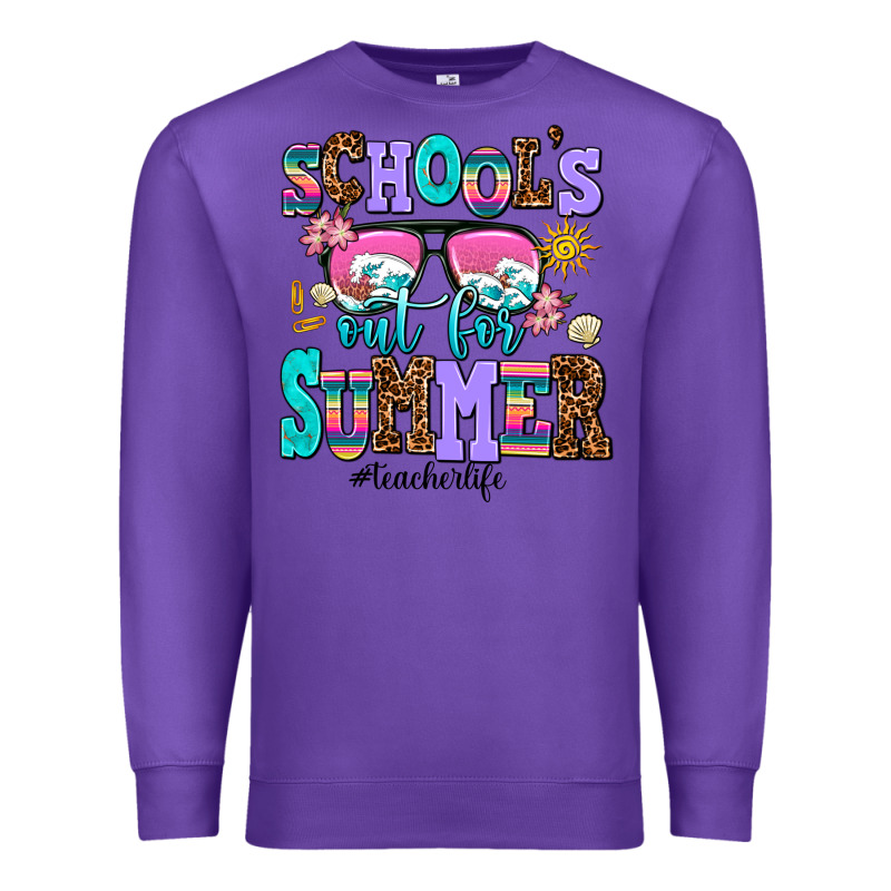 School's Out For Summer Teacherlife Premium Sweatshirt by AdoDesignShop | Teevron