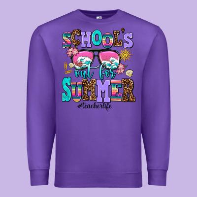 School's Out For Summer Teacherlife Premium Sweatshirt Designed By Adodesignshop