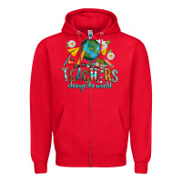 Red teachers change the world Zipper Hoodie - texasbilliewilder