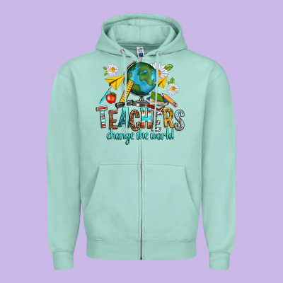 Zipper Hoodie teachers change the world