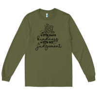 Army Green kindness Long Sleeve Tee - Unal Design