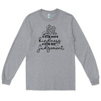 Heather Grey kindness Long Sleeve Tee - Unal Design