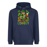Navy One lucky cowboy with st. patricks elf Heavyweight Hoodie - Neo Western