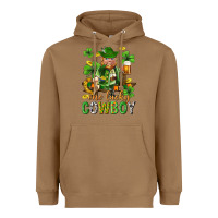 Toasted Coconut One lucky cowboy with st. patricks elf Heavyweight Hoodie - Neo Western