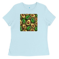 Baby Blue avocados with wood and leopard background mug  coaster Ladies Tee - BarkalooDesign