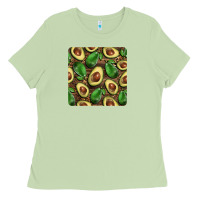 Matcha avocados with wood and leopard background mug  coaster Ladies Tee - BarkalooDesign