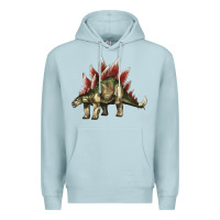 Blue Mist Stegosaurus Premium Hoodie - LillyAllenDesigns