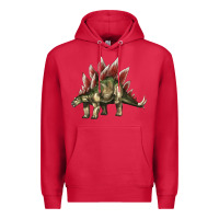 Cardinal Stegosaurus Premium Hoodie - LillyAllenDesigns