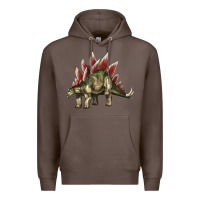 Coffee Stegosaurus Premium Hoodie - LillyAllenDesigns