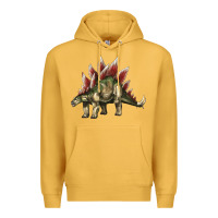 Mustard Stegosaurus Premium Hoodie - LillyAllenDesigns