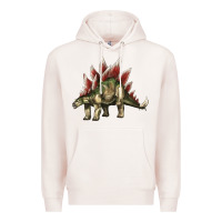 Pale Pink Stegosaurus Premium Hoodie - LillyAllenDesigns