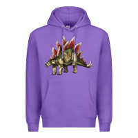 Purple Stegosaurus Premium Hoodie - LillyAllenDesigns