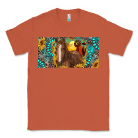 Copper horse and desert with sunflowers gemstone Classic Tee - RanaPortraitStore