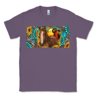 Lavender horse and desert with sunflowers gemstone Classic Tee - RanaPortraitStore