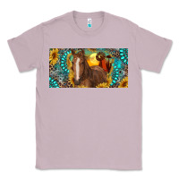 Lilac horse and desert with sunflowers gemstone Classic Tee - RanaPortraitStore