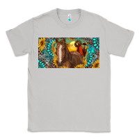 Moon Dust horse and desert with sunflowers gemstone Classic Tee - RanaPortraitStore