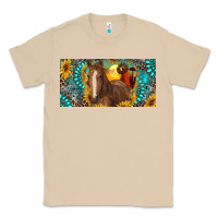 Mushroom horse and desert with sunflowers gemstone Classic Tee - RanaPortraitStore