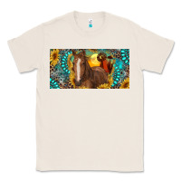 Natural horse and desert with sunflowers gemstone Classic Tee - RanaPortraitStore