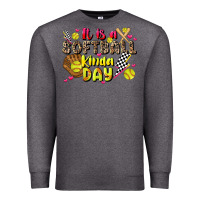 Charcoal Heather it is a softball kinda day Premium Sweatshirt - JahusDesignShop