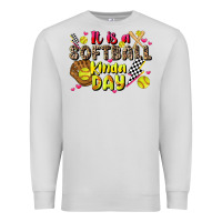 Dove Grey it is a softball kinda day Premium Sweatshirt - JahusDesignShop