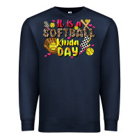 Navy it is a softball kinda day Premium Sweatshirt - JahusDesignShop