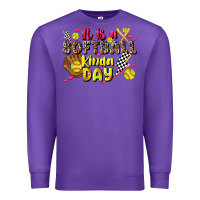 Purple it is a softball kinda day Premium Sweatshirt - JahusDesignShop
