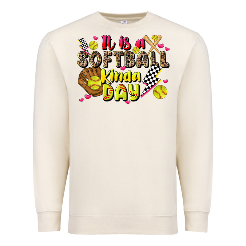 It Is A Softball Kinda Day Premium Sweatshirt by JahusDesignShop | Teevron