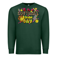 Sports Green it is a softball kinda day Premium Sweatshirt - JahusDesignShop