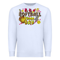 White it is a softball kinda day Premium Sweatshirt - JahusDesignShop