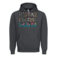 Smoke it s fine i m fine everything s fine Zipper Hoodie - Zillion Design Studio