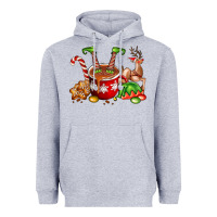 Heather Grey chocolate elf Heavyweight Hoodie - FaDigitalArtStudio