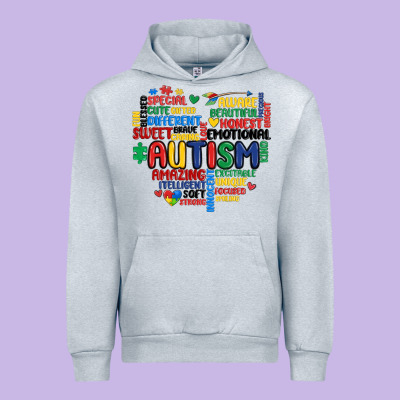 Autism Heart Urban Hoodie Designed By Maliassmallbusiness