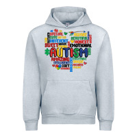 Heather Grey autism heart Urban Hoodie - MaliasSmallBusiness