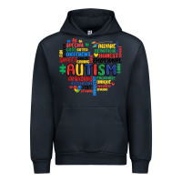 Navy autism heart Urban Hoodie - MaliasSmallBusiness
