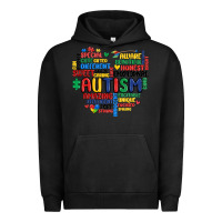 Pigment Black autism heart Urban Hoodie - MaliasSmallBusiness