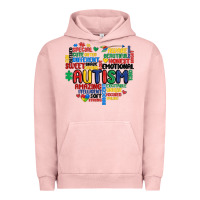 Pigment Salmon autism heart Urban Hoodie - MaliasSmallBusiness