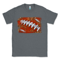 Charcoal Heather American football background Classic Tee - texasbilliewilder