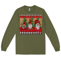 Army Green Christmas gnomes Long Sleeve Tee - BarkalooDesign