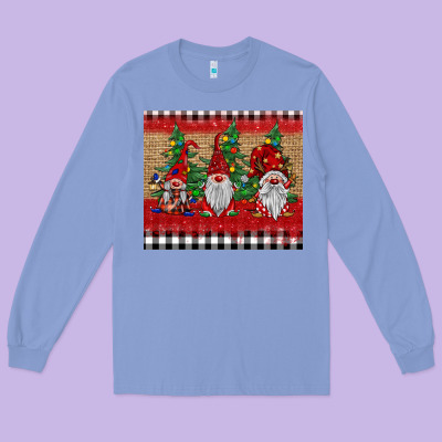 Christmas Gnomes Long Sleeve Tee Designed By Barkaloodesign